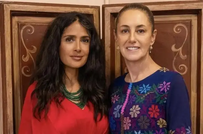 Salma Hayek y la Presidenta Sheinbaum ¡Se reúnen en Veracruz! 
